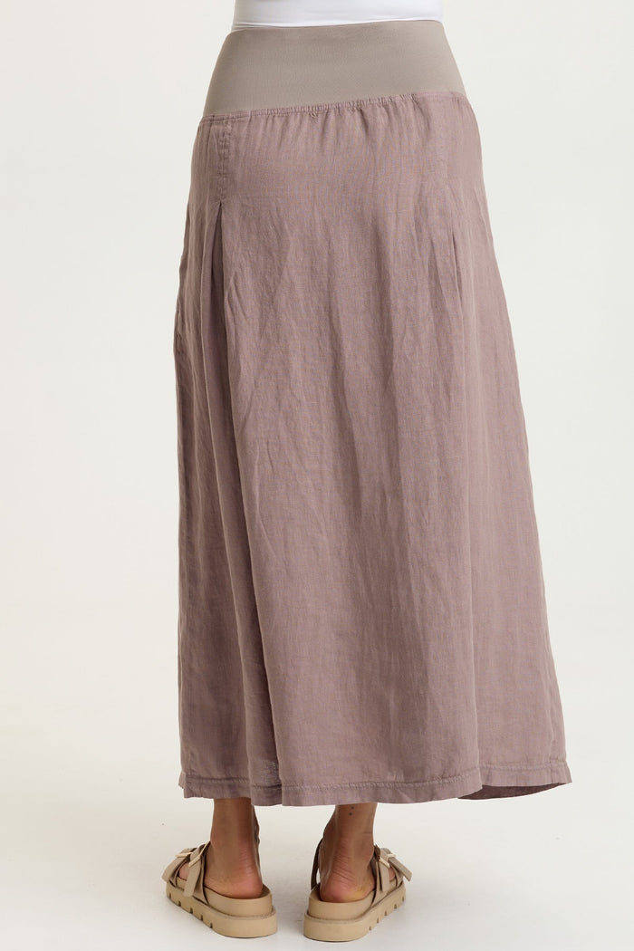 XCVI Aderyn Linen Pleated Skirt