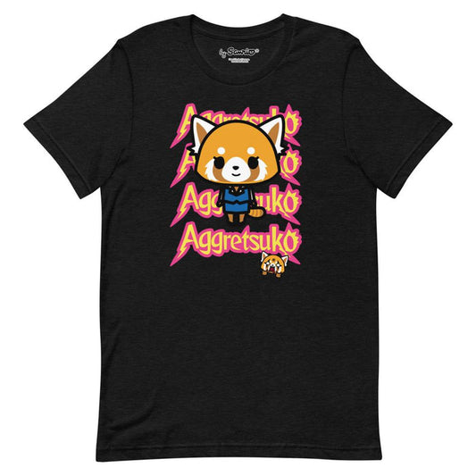 Aggretsuko Watashi Wa T-Shirt (Black) Apparel Printful XS