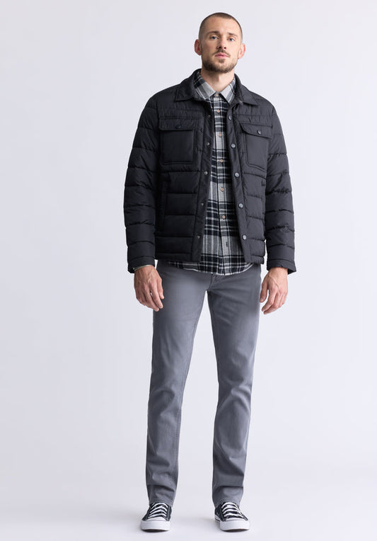 Buffalo Men Jackets Oxford Woven Casual Jackets Layer-Ready Jacket Easy-Care Styling