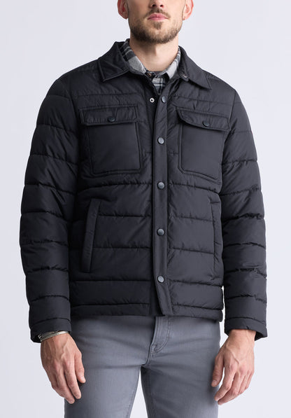 Buffalo Men Jackets Oxford Woven Casual Jackets Layer-Ready Jacket Easy-Care Styling