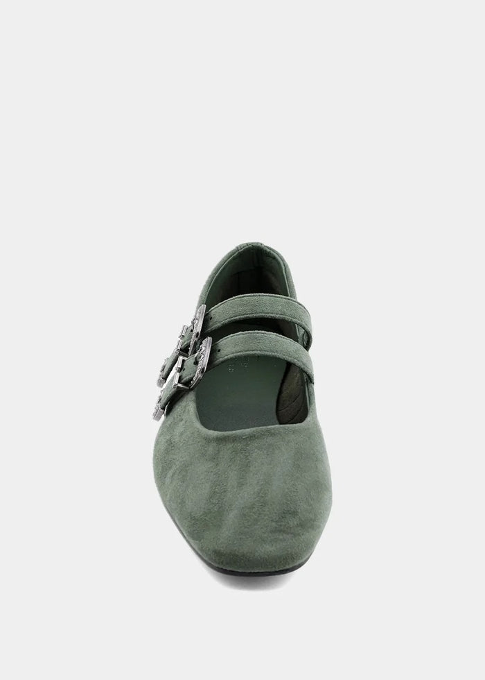 Albany Sage Suede Ballet Flat
