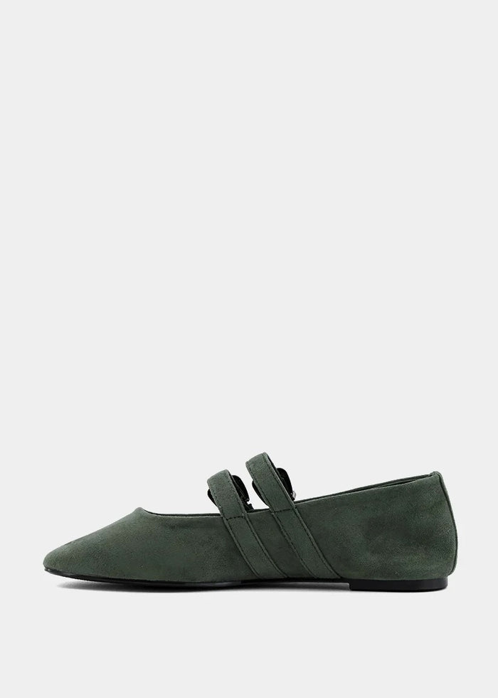 Albany Sage Suede Ballet Flat