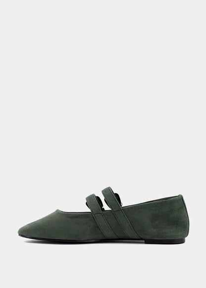 Albany Sage Suede Ballet Flat