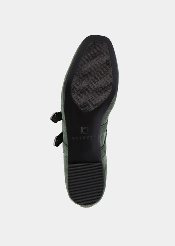 Albany Sage Suede Ballet Flat
