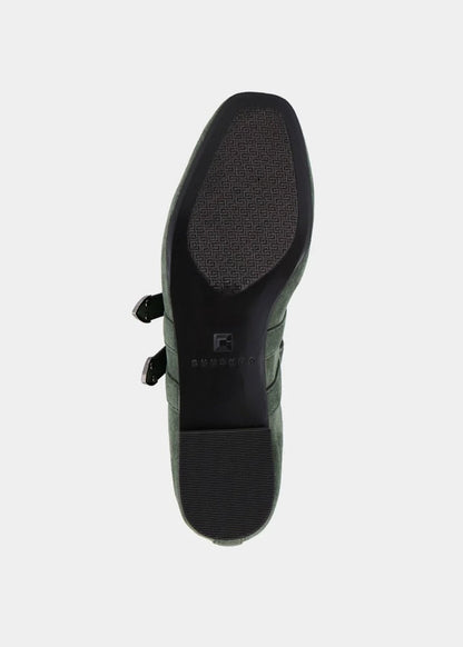 Albany Sage Suede Ballet Flat