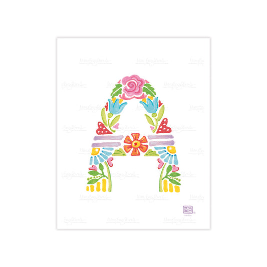 Alphabet Garden Letter A Small Print