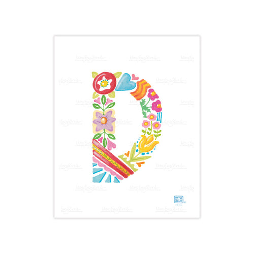 Alphabet Garden Letter D Small Print