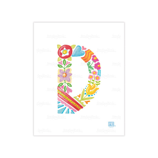 Alphabet Garden Letter D Small Print