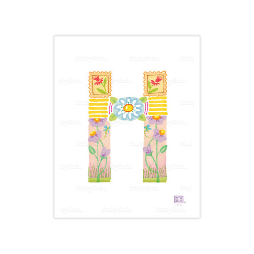 Alphabet Garden Letter H Small Print