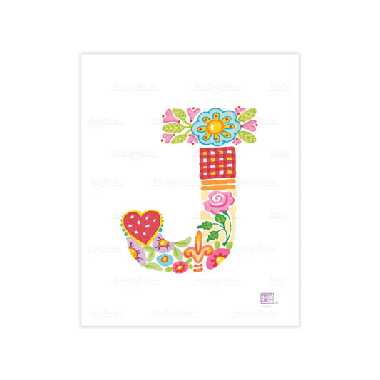 Alphabet Garden Letter J Small Print