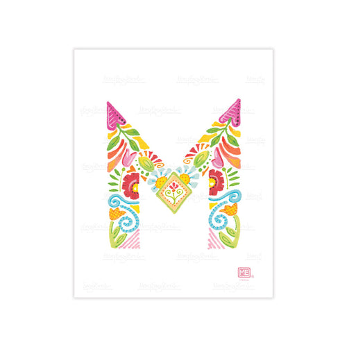 Alphabet Garden Letter M Small Print