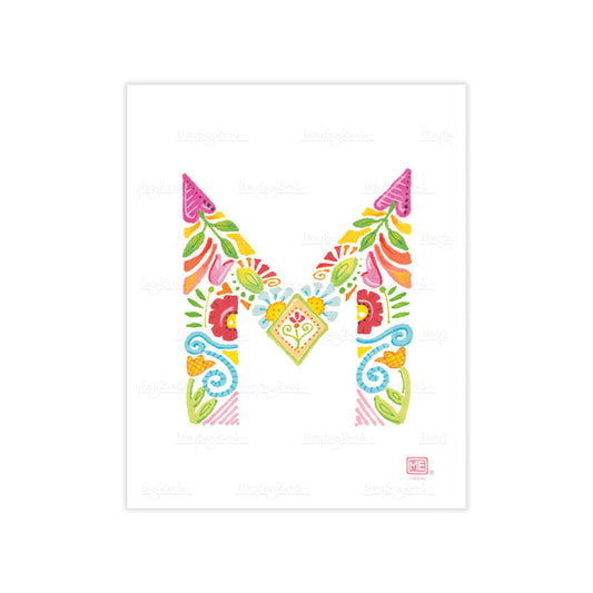Alphabet Garden Letter M Small Print