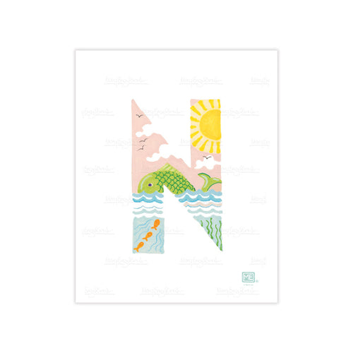 Alphabet Garden Letter N Small Print