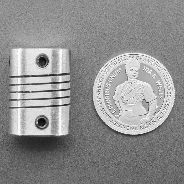 Aluminium Flex Shaft Coupler - 5mm to 8mm by Adafruit - The Pi Hut