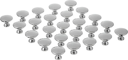 Amazon Basics AB600PC25 Round Flat Cabinet Knob Polished Chrome 25Pack