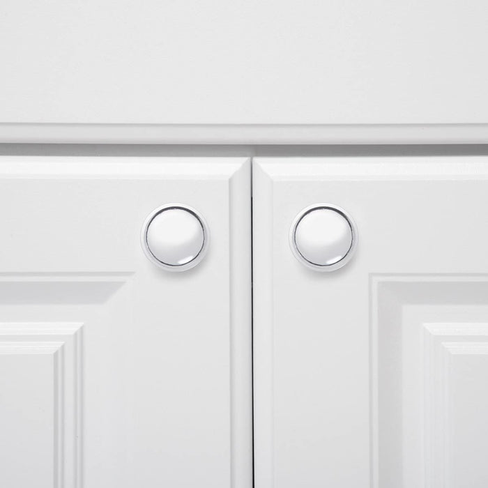 Amazon Basics Modern Top Ring Cabinet Knob 1.16Inch Diameter Polished Chrome 10Pack