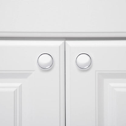 Amazon Basics Modern Top Ring Cabinet Knob 1.16Inch Diameter Polished Chrome 10Pack