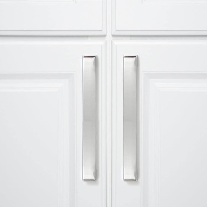 Amazon Basics Short Modern Cabinet Pull Handle 10-Pack Polished Chrome