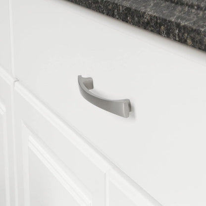 Amazon Basics Thick Modern Curved Cabinet Handle  6.5-inch Length Satin Nickel 10-Pack