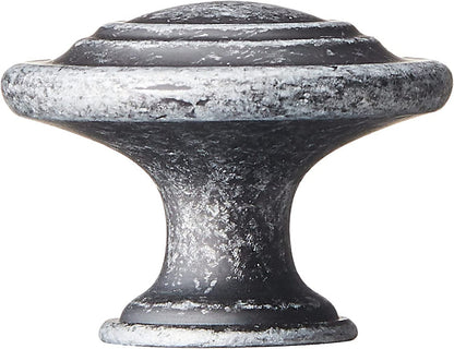 Amazon Basics Traditional Top Ring Cabinet Knob 1.25inch Diameter Antique Silver 25Pack