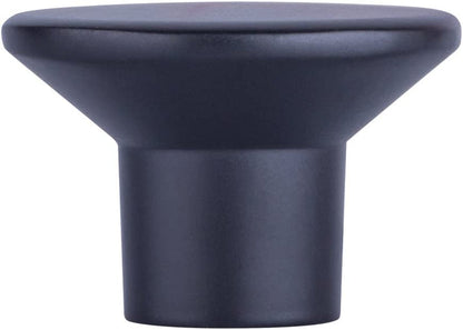 AmazonBasics AB1400FB10 Oval Cabinet Knob 1.44in Diameter Flat Black 10Pack