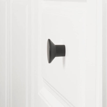 AmazonBasics AB1400FB10 Oval Cabinet Knob 1.44in Diameter Flat Black 10Pack