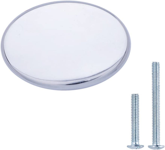 AmazonBasics AB1400PC10 Flat Oval Cabinet Knob 1.44in Diameter Polished Chrome 10Pack