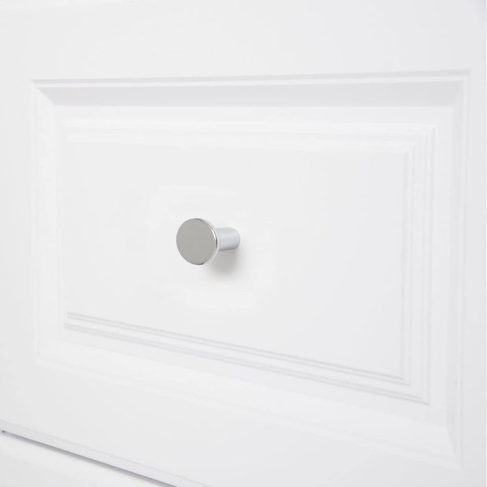 AmazonBasics AB1400PC10 Flat Oval Cabinet Knob 1.44in Diameter Polished Chrome 10Pack