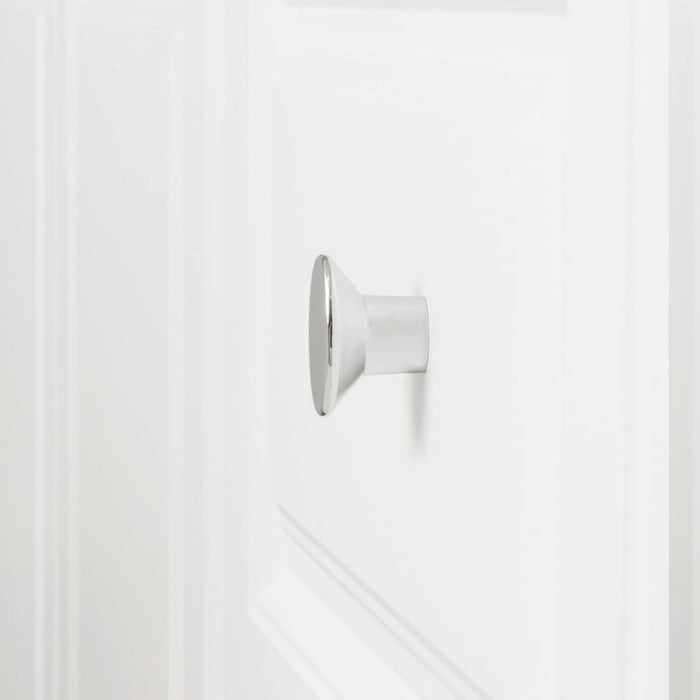 AmazonBasics AB1400PC10 Flat Oval Cabinet Knob 1.44in Diameter Polished Chrome 10Pack