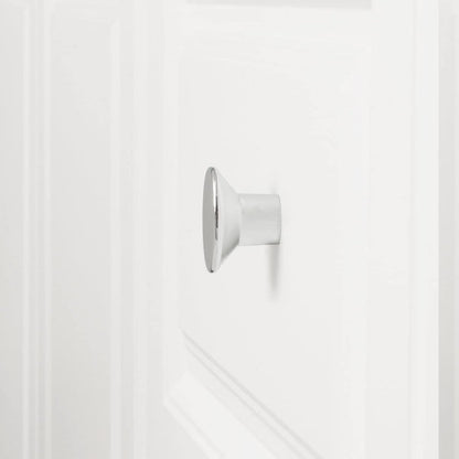 AmazonBasics AB1400PC10 Flat Oval Cabinet Knob 1.44in Diameter Polished Chrome 10Pack