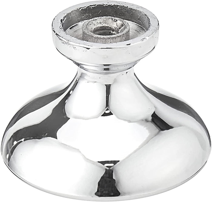 AmazonBasics AB600PC10 Round Flat Cabinet Knob 1.37in Polished Chrome 10Pack