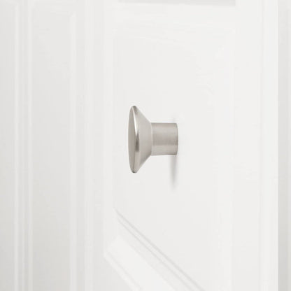 AmazonBasics Flat Round Cabinet Knob 1.44in Diameter Satin Nickel 10Pack