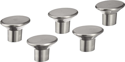AmazonBasics Flat Round Cabinet Knob 1.44in Diameter Satin Nickel 25Pack
