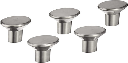 AmazonBasics Flat Round Cabinet Knob 1.44in Diameter Satin Nickel 25Pack