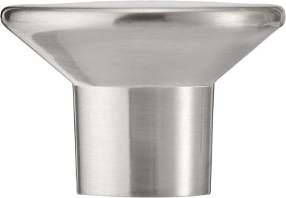 AmazonBasics Flat Round Cabinet Knob 1.44in Diameter Satin Nickel 25Pack