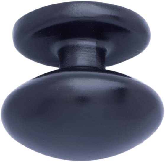 AmazonBasics Football Cabinet Knob, 1.38inch Diameter Flat Black 10Pack