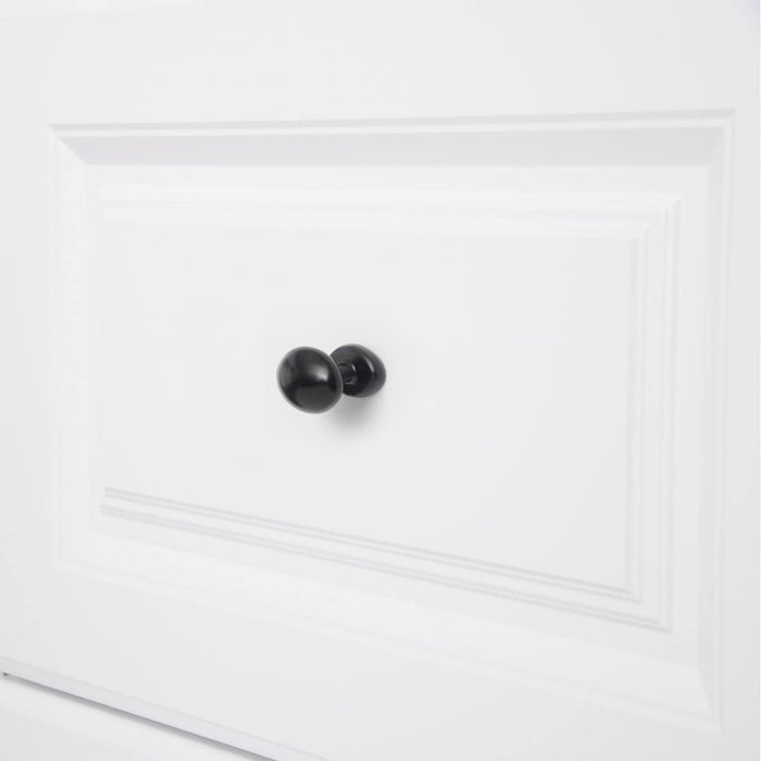 AmazonBasics Football Cabinet Knob, 1.38inch Diameter Flat Black 10Pack