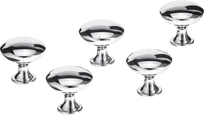 AmazonBasics Round Cabinet Knob 1.18 Diameter, Polished Chrome  25Pack