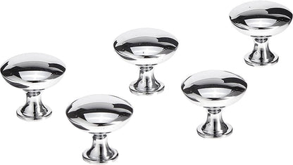 AmazonBasics Round Cabinet Knob 1.18 Diameter, Polished Chrome  25Pack