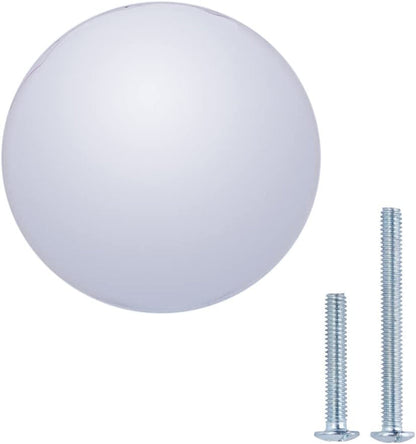 AmazonBasics Round Cabinet Knob 1.18in Diameter Polished Chrome 10Pack