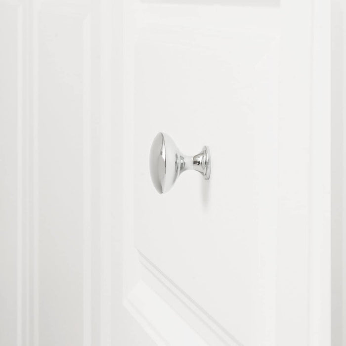 AmazonBasics Round Cabinet Knob 1.18in Diameter Polished Chrome 10Pack