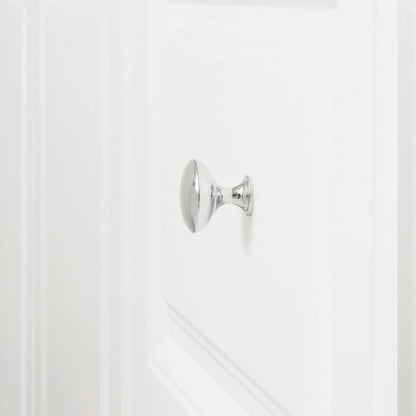 AmazonBasics Round Cabinet Knob 1.18in Diameter Polished Chrome 10Pack