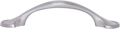 AmazonBasics Rounded Foot Cabinet Handle 4.63in Length 3in Hole Center Satin Nickel 10Pack