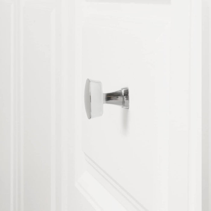 AmazonBasics Rounded Square Cabinet Knob Polished Chrome 10-Pack