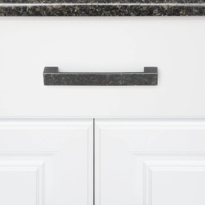 AmazonBasics Short Modern Cabinet Pull Handle 7.68in Length 6.3inch Hole Center Antique Silver 10Pack