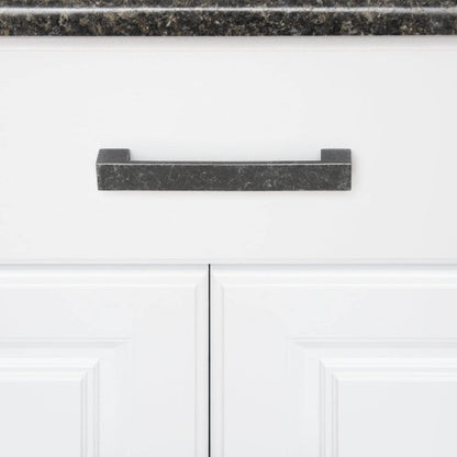 AmazonBasics Short Modern Cabinet Pull Handle 7.68in Length 6.3inch Hole Center Antique Silver 10Pack
