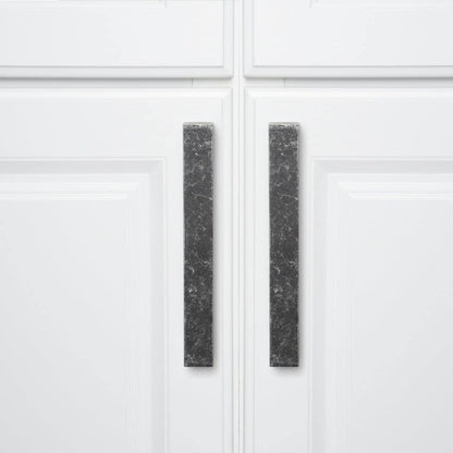AmazonBasics Short Modern Cabinet Pull Handle 7.68in Length 6.3inch Hole Center Antique Silver 10Pack