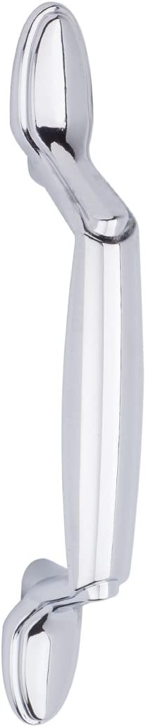 AmazonBasics Spoon Foot Cabinet Handle,  Polished Chrome  10-Pack