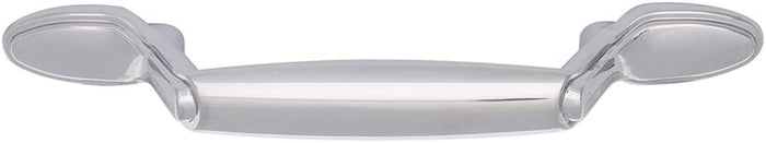 AmazonBasics Spoon Foot Cabinet Handle,  Polished Chrome  10-Pack
