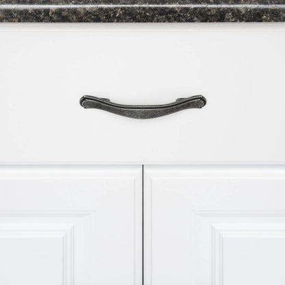 AmazonBasics Traditional Craftsman Cabinet Handle, Antique Silver 10-Pack